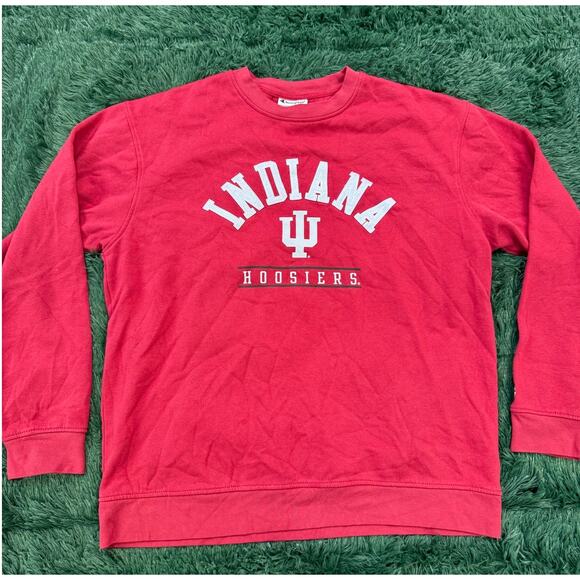 University of Indiana Y2K Red Pullover Large Sweatshirt Unisex College - Picture 1 of 5